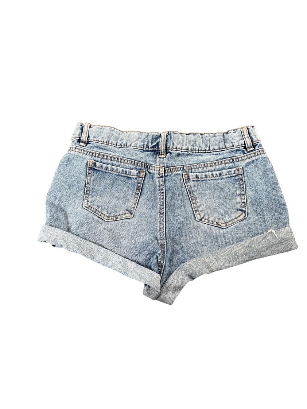 Urban Kids Girls sz 16  Light Blue Distressed Denim Shorts with Cuffed Hem - Picture 3 of 6